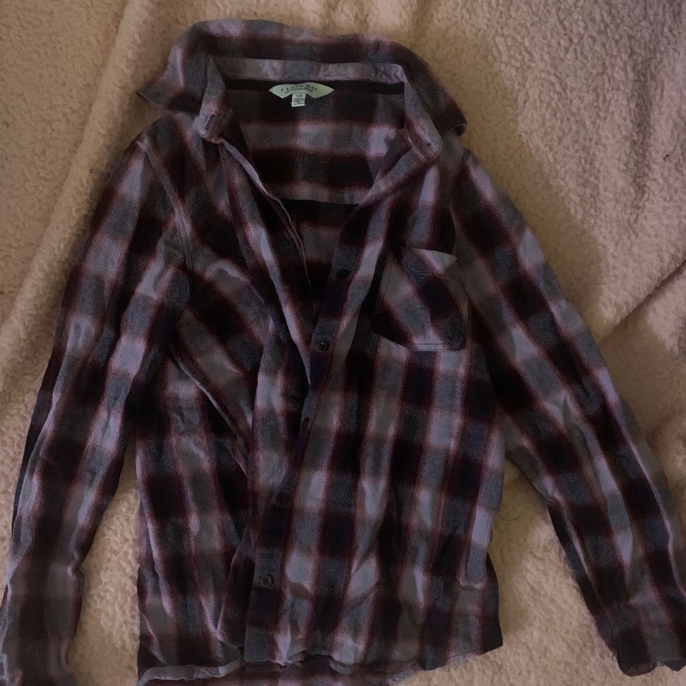 Large plaid button up